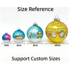 Palline <span class=keywords><strong>di</strong></span> Vetro Personalizzate con Disegni Cartoon, <span class=keywords><strong>Decorazioni</strong></span> Natalizie Elettroplaccate con Sublimazione Interna per Regali Festivi - Product Image 5