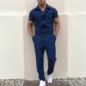Tuta Intera da Lavoro Streetwear per Uomo, Design alla Moda con Maniche Corte - Product Image 1