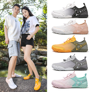 Chaussures aquatiques unisexes confortables pour le fitness, design à cinq doigts pour la plage, respirantes, en suède, tricotées, semelle souple en caoutchouc, pour la marche pieds nus en extérieur - Product Image 5