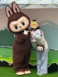 MOQ 1個カスタムぬいぐるみ人形面白い漫画Labubuジモ着用マスコットコスチューム面白いハロウィーンパフォーマンス衣装