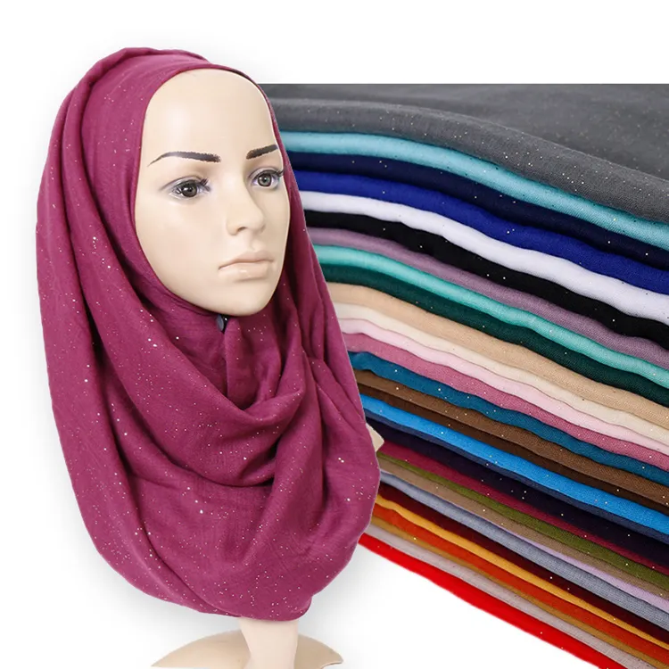Pañuelos personalizados de colores sólidos para mujer, Hijab ligero brillante, chal liso, Jersey musulmán de Dubái, 30 colores, gran oferta