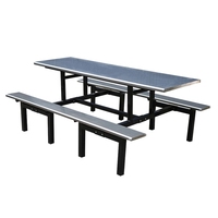 Design contemporain Snack Bar Table à manger et chaises Cafétéria scolaire et utilisation extérieure Combinaison de meubles de maison