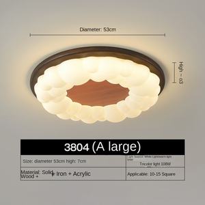 Exquisite Unique Bedroom Living Room Ceiling Lamp Practical High Quality Dining Room Study Wooden Indoor Led Ceiling <b>Light</b> - Product Image 3