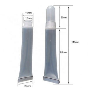 Wholesale <b>Clear</b> Soft Lip <b>Gloss</b> Tube Cosmetic Packaging 10ml Empty White Squeeze Lip Balm Tube - Product Image 4