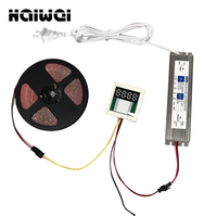 Interrupteur à capteur tactile unique 12V 5A 60W pour miroir de salle de bain à LED, interrupteur tactile intelligent avec heure et température