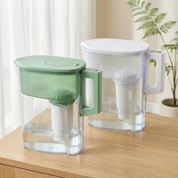 Teko Filter Air Alkali 3.8L Bebas BPA 7-Tahap Karbon Aktif Filter Ganda Pemurni Air Rumah Tangga untuk Meja Dapur