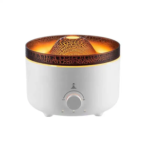 560ml Popular Home Appliance Air Fresher Ultrasonic Flame Remote Control Aroma Diffuser 3D Fire Volcano Air Humidifier