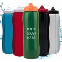 Botella de Plástico Personalizada con Logotipo, Libre de BPA, 1000 ml, Botella Deportiva para Ciclismo, 32 oz, Venta al Por Mayor
