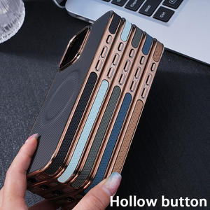 Coque de téléphone en flanelle dissipant la chaleur avec bords plaqués pour iPhone 11 12 13 14 15 16 17 Pro Max 16E, compatible avec la recharge magnétique sans fil, protection sécurisée - Product Image 3