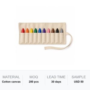 Rouleau de toile pour crayons, étui à crayons enroulable pour enfants, pochette pour outils de dessin pour enfants, logo personnalisé, vente en gros - Product Image 6