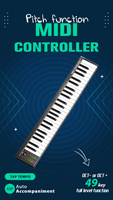 KONIX piano midi pour layar LED, baru murah 49 tombol MIDI Keyboard elektronik grosir piano midi pengontrol keyboard