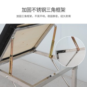 เตียงนวดฮิโรวะ สแตนเลส ปรับพนักพิงได้ โต๊ะตรวจคลินิก - Product Image 3