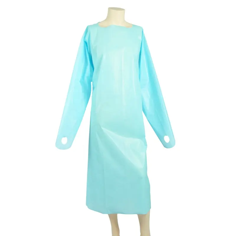Disposable cpe isolation gown surgical gown with AAMI Level 1 2 3 4 and CE disposable coveralls