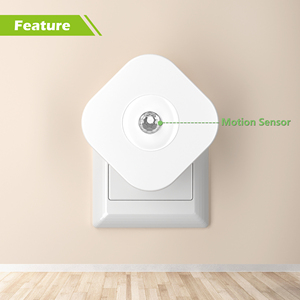 OEM <b>LED</b> Night <b>Light</b> Manufacturer 2700K Warm White PIR Motion Sensor <b>Plug</b> <b>in</b> Night <b>Light</b> EU UK AU JP <b>Plug</b> Indoor Lighting - Product Image 6