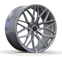 Rines de Aleación Forjada Personalizados 6061-T6 de 19-23 Pulgadas, 5x114.3/120/108 PCD, Plateados, Cinco Radios, 9.5J-10J ET43mm para G20 y Mercedes