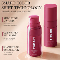 Fond de teint liquide Life Girls longue tenue, éclaircissant et changeant de couleur - Hydratant naturel, adaptatif au teint, anti-brillance et waterproof