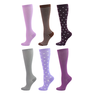 Chaussettes de sport de compression pour femmes et hommes, en coton tricoté, élastiques, respirantes, design <span class=keywords><strong>fantaisie</strong></span>, vente en gros - Product Image 2