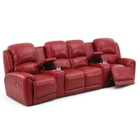 Canapé sectionnel inclinable en cuir avec mousse haute résilience, fauteuil relax multifonction de luxe pour salon