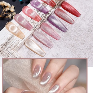 Colle à ongles effet œil de chat, série œil de chat avec gel UV rétro scintillant effet cristal éclatant pour nail art - Product Image 4