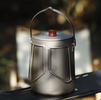Bouilloire à café en titane personnalisée pour le camping, avec isolation thermique de 6 à 12 heures, portable pour la randonnée et les pique-niques en plein air