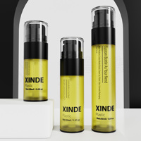 Flacon de soin de la peau sous vide en PP de luxe, couleur Pantone personnalisée, 20 ml, 30 ml, flacon pompe sans air, récipient pour essence avec bouchon de couleur assortie