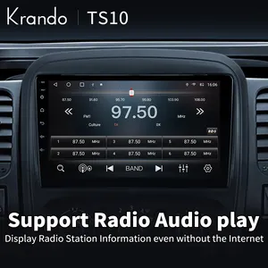 Krando 9 Inch Ts10 64Gb 7862 Autoradio Navigatie Gps Android Voor Renault Trafic 3 Opel Vivaro B 2014 - 2018 Draadloze Caplay