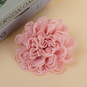 Broches de Flores de Chifón en 3D, Adornos Decorativos Circulares Tejidos a Mano para Ropa y Accesorios - Product Image 4