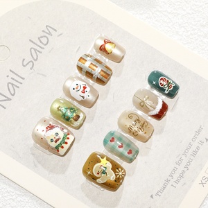 2025 nuevo diseño 10 piezas <span class=keywords><strong>Navidad</strong></span> <span class=keywords><strong>Kitty</strong></span> motivos <span class=keywords><strong>uñas</strong></span> postizas cuadrado corto ojo <span class=keywords><strong>de</strong></span> gato prensa en las <span class=keywords><strong>uñas</strong></span> para niños - Product Image 1