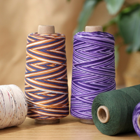 Fil à tricoter 100 % coton, teint uni et teint en masse, pour le crochet DIY – Approvisionnement direct usine
