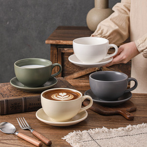 Mug à latte en céramique personnalisé Kingze avec logo, style européen, 470 ml, ensemble <span class=keywords><strong>tasse</strong></span> et soucoupe pour café et maison - Product Image 5
