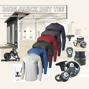 Nouveauté 2025 – Lot de 6 T-shirts à manches longues pour hommes, anti-humidité, respirants, écologiques, séchage rapide, protection solaire, décontractés - Product Image 2