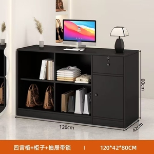 Comptoir de réception de bar minimaliste moderne avec armoire de rangement, comptoir de salon de beauté et de spa - Product Image 5
