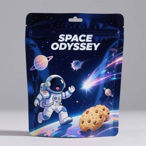 Custom <b>Holographic</b> Gravure Printed Food Packaging Bags Childproof Zipper Moisture Proof Stand Pouch 3.5g Aluminum Sushi Jelly - Product Image 3