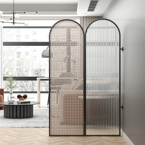 Divisores <span class=keywords><strong>de</strong></span> Habitaciones Modernos Nórdicos <span class=keywords><strong>de</strong></span> Vidrio y Metal para <span class=keywords><strong>Oficina</strong></span> y Sala <span class=keywords><strong>de</strong></span> Estar, Biombos Plegables para Uso en Almacenes - Product Image 2