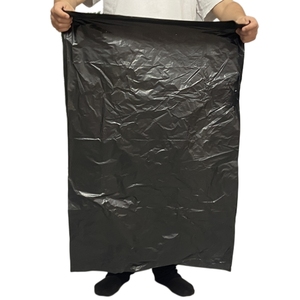 Heavy Duty Trash Can Liners Big Size Industrial Garbage Bags Eco Friendly Black Outdoor <b>Plastic</b> Trash Bags - Product Image 2