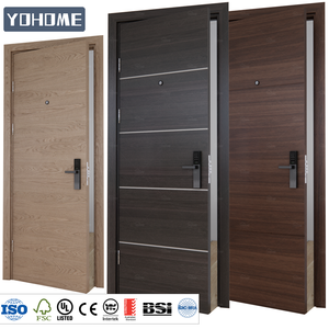 Porte d'entrée de chambre d'hôtel 5 étoiles haut de gamme classée U-L Portes coupe-feu de sécurité Portes en bois résistantes au feu de 60 minutes - Product Image 1