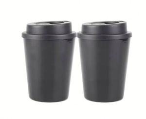 Vaso de Café de Plástico PP de Doble Pared de 12 oz/350 ml, Vaso para Llevar, Tapa a Prueba de Fugas, Uso Comercial, Apto para Lavavajillas - Product Image 1