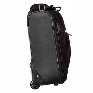 Rolling suit Garment <b>Bag</b> with logo Wheeled <b>Luggage</b> <b>Case</b> for travel Black - Product Image 3