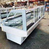 Vitrine réfrigérée pour viande fraîche à dégivrage automatique à température unique avec ventilateur EBM pour supermarché