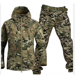 Giacche da uomo da esterno tattiche per l'autunno e l'inverno in pile calda tuta impermeabile per la caccia in poliestere - Product Image 5