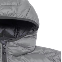 Veste d'hiver pour homme à capuche en duvet épais, 100% duvet, imperméable, coupe-vent, fermeture éclair sur le devant, respirante