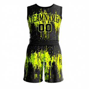 ชุดยูนิฟอร์มบาสเก็ตบอลแบบไม่มีแขนสั่งทำพิเศษ พิมพ์ลายแบบ Sublimation Transfer ผ้าโพลีเอสเตอร์ 100% เสื้อ กางเกงขาสั้น ชุดกีฬาทีมเยาวชน - Product Image 1