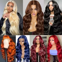 Perruques Lace Front en Cheveux Humains Vietnamiens Bruts Ondulés, Vente en Gros, Cheveux Humains, Nœuds Simples, Perruques Frontales HD Lace pour Femmes Noires