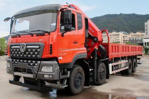 <span class=keywords><strong>Prix</strong></span> d'usine Dongfeng 8x4 Camion de transport lourd avec <span class=keywords><strong>grue</strong></span> <span class=keywords><strong>Palfinger</strong></span> 27 tonnes à flèche articulée hydraulique, moteur et boîte de vitesses Cummins - Product Image 2