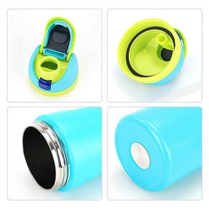 Bouteille d'eau isotherme moderne en acier inoxydable avec paille, portable, pour l'extérieur, 16oz, 19oz, 24oz, 32oz - Product Image 2