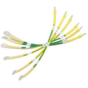 سلك تأريض نحاسي أصفر وأخضر ثنائي اللون للتطبيقات الكهروضوئية PTFE PVC مصمم خصيصًا للإلكترونيات - Product Image 3