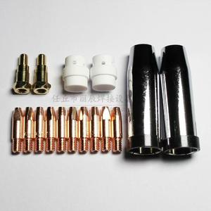 MB24KD ปลอกป้องกันหัวเชื่อมแบบนำไฟฟ้า M6x28 ชุบทองแดง ชุดอุปกรณ์เสริมหัวเชื่อม MIG ระบายความร้อนด้วยอากาศ - Product Image 1