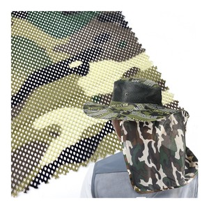<span class=keywords><strong>100</strong></span>% <span class=keywords><strong>Polyester</strong></span> ngụy trang lưới vải cho ngoài trời rừng UV bảo vệ mặt trời Mũ <span class=keywords><strong>cap</strong></span> Mũ câu cá - Product Image 1