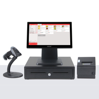 Sistema pos con software, combo Winow/Android touch, soporte de sistema pos, gran oferta