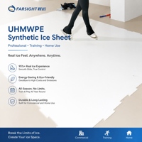 Panneaux de glace synthétique UHMWPE non toxiques, plaques de patinoire artificielle, surface de patinage sûre et écologique